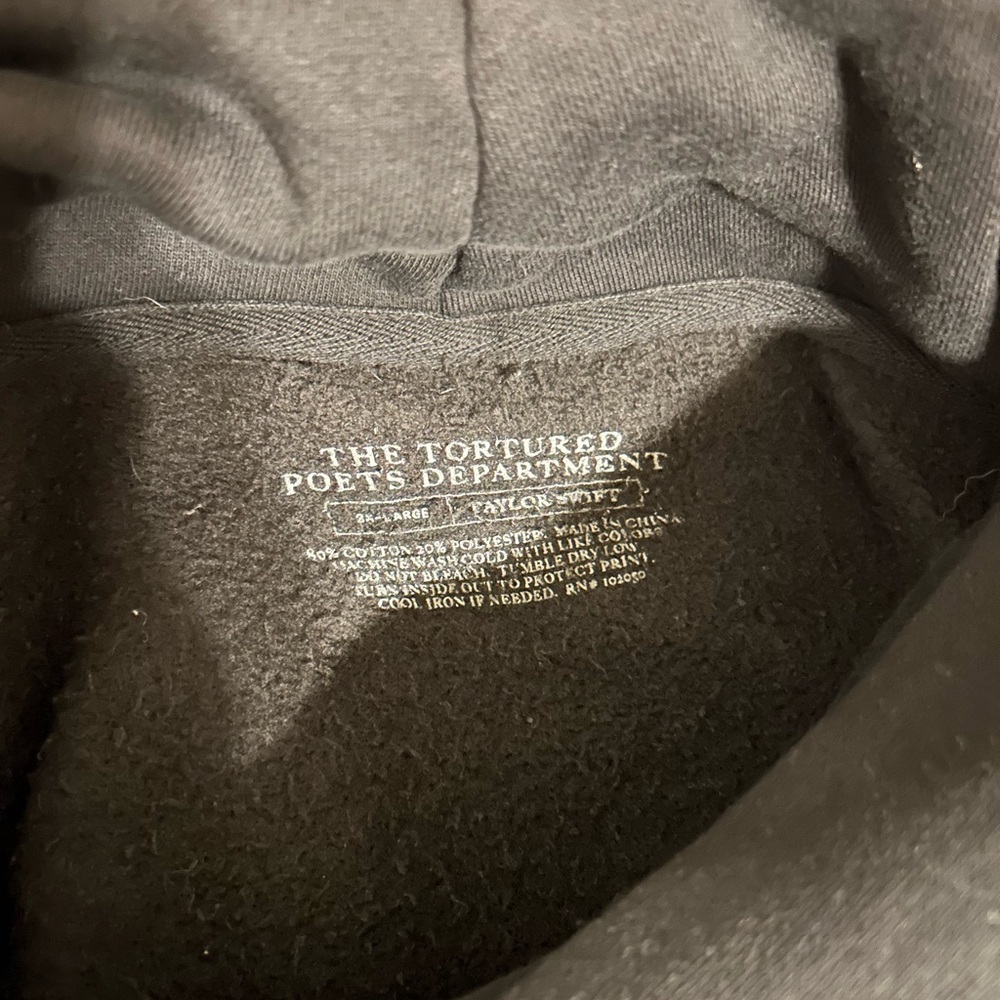 Taylor Swift TTPD You Don’t Get To Tell Me About Sad Black Hoodie - Picture 3 of 3